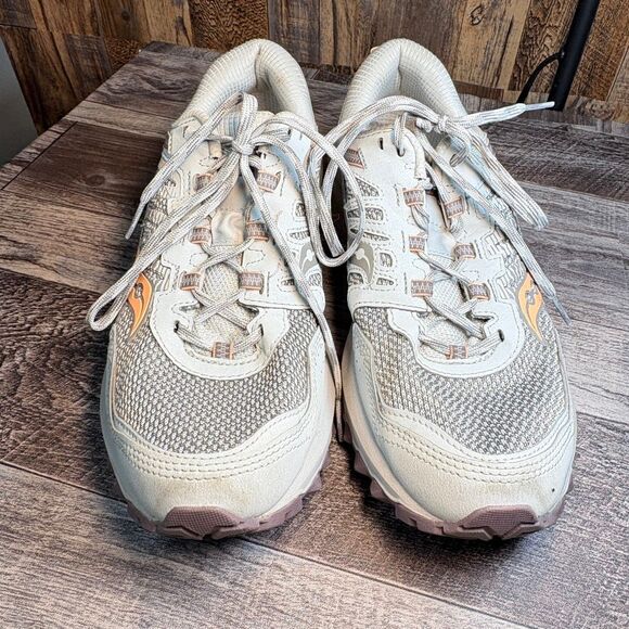 Saucony Women’s Trail Running Shoes Versafoam Excursion TR13 Gray/Peach – Size 1 - Picture 1 of 5